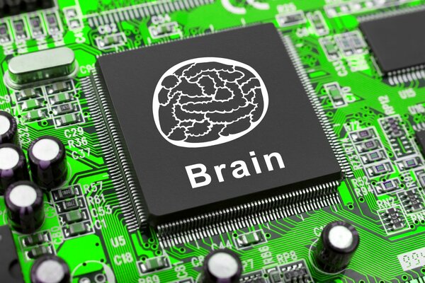 Microprocesseur sur la carte avec la signature brain