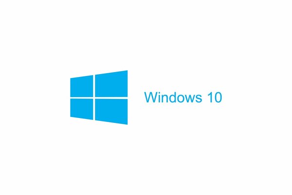 Logo inscription windows 10 sur fond blanc