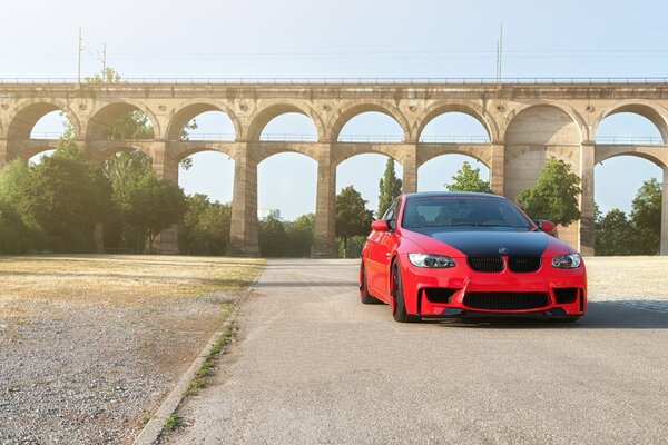 BMW M3 E92, rouge, coupé 2 portes