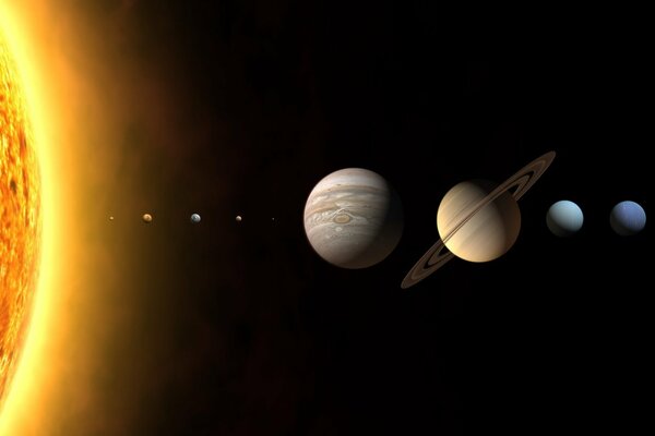 Emplacement des planètes du système solaire dans l espace