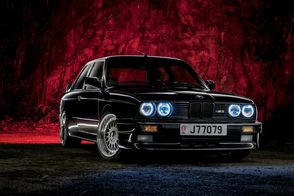 Noir BMW brille phares