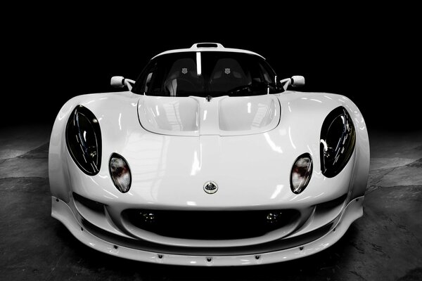 Photo d une voiture de sport blanche avec des phares avant ta