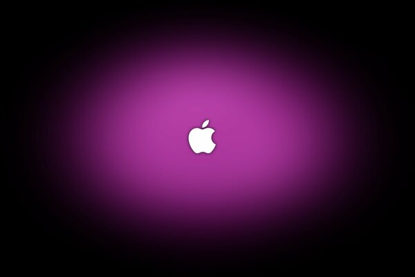 Logo iPhone blanc dans un Halo violet