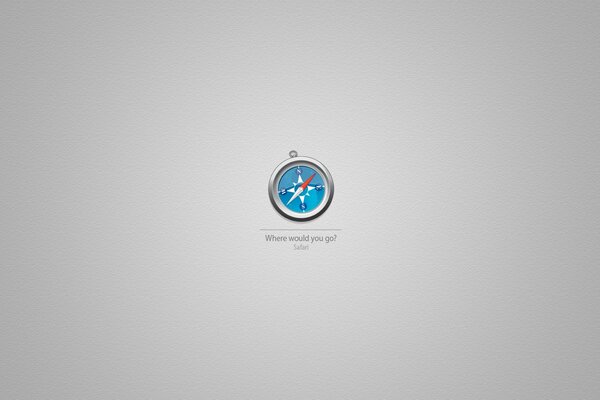 Boussole sur gris neutre