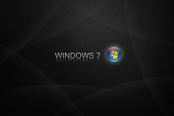 Windows sept logo sur fond noir