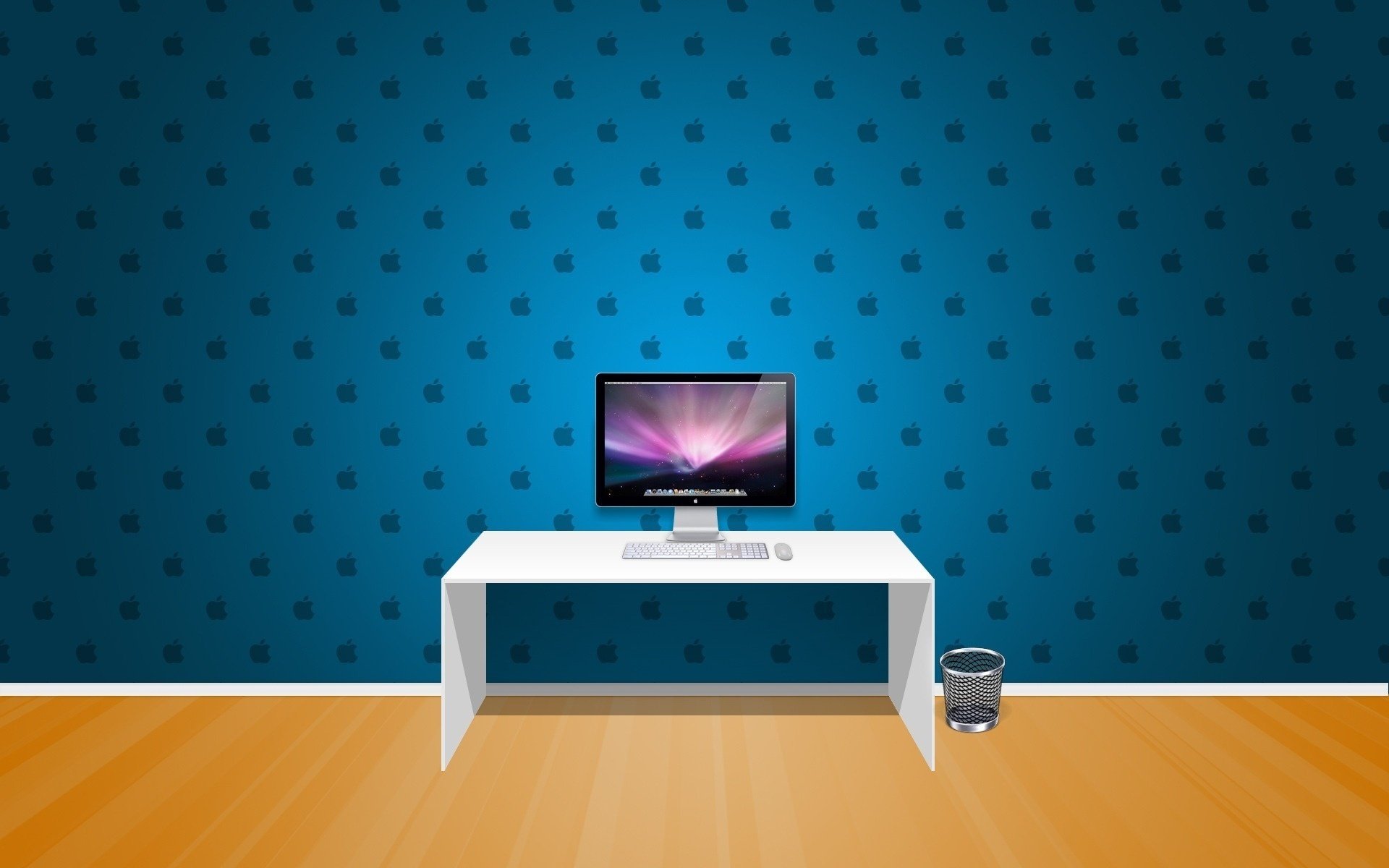 salle apple ordinateur bureau mur