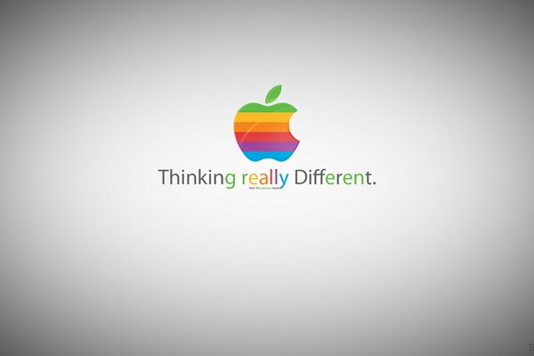 Logo apple rayé multicolore