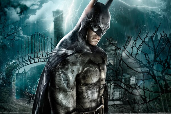 Batman peinture arkham asile papier peint