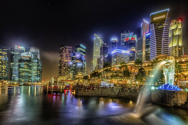 Singapour Bright City Lights