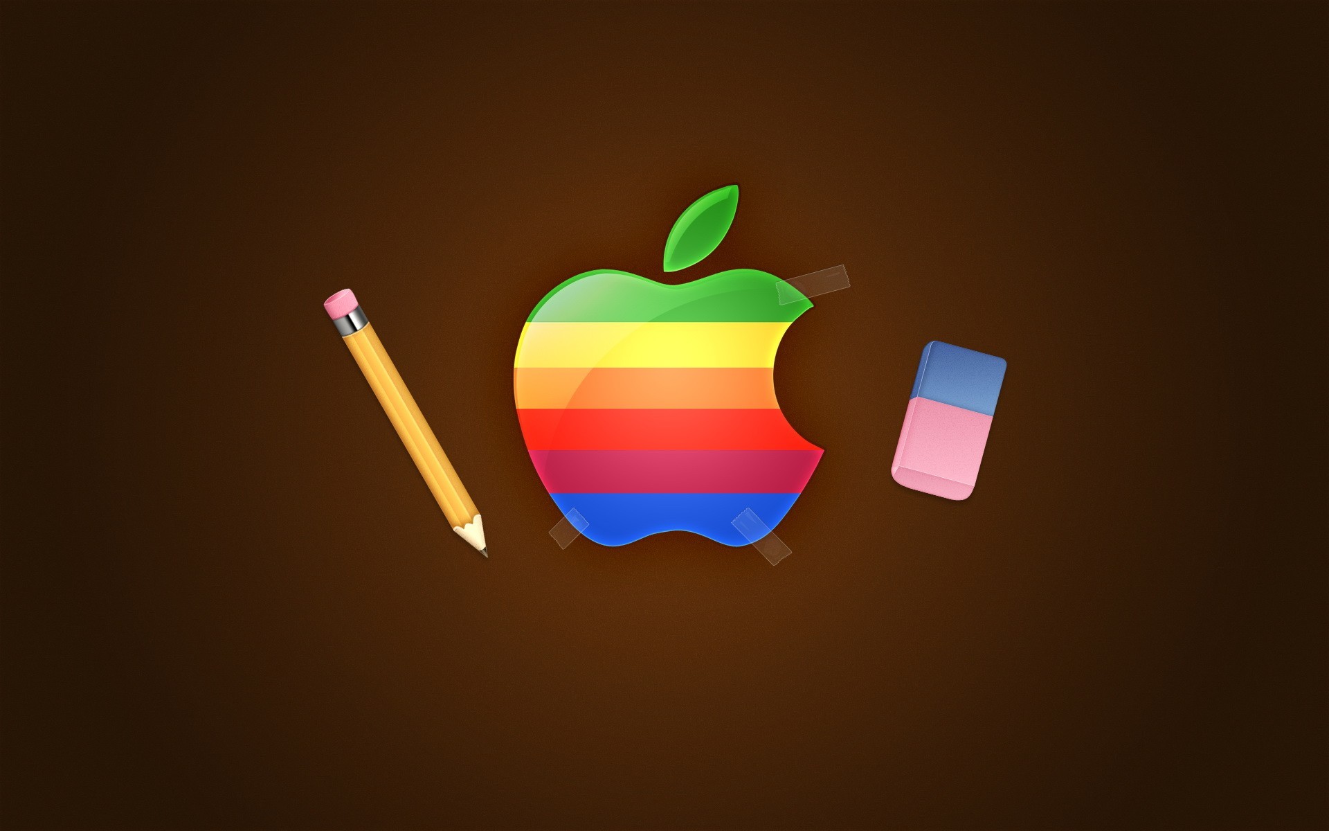 pomme logo crayon