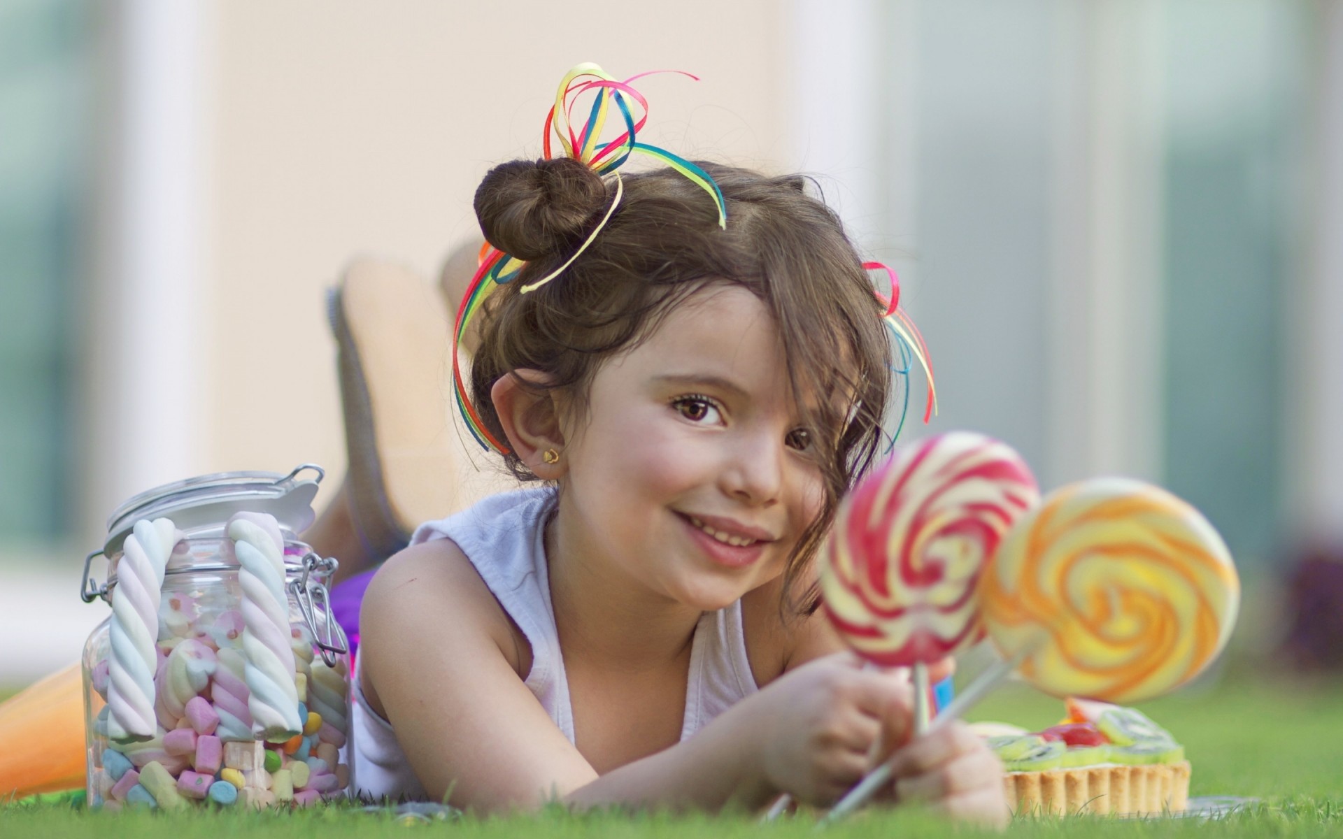 bonheur fille pot été bonbons enfant
