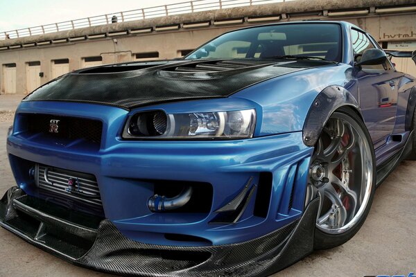 Super cool tuning bleu voiture