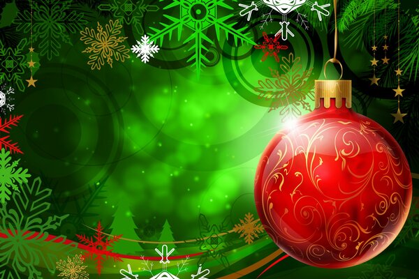 Boule rouge de Noël suspendu à l arbre de Noël