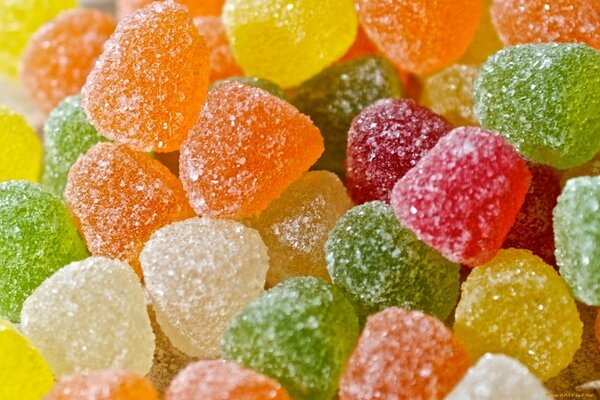 Ensemble multicolore de bonbons de marmelade