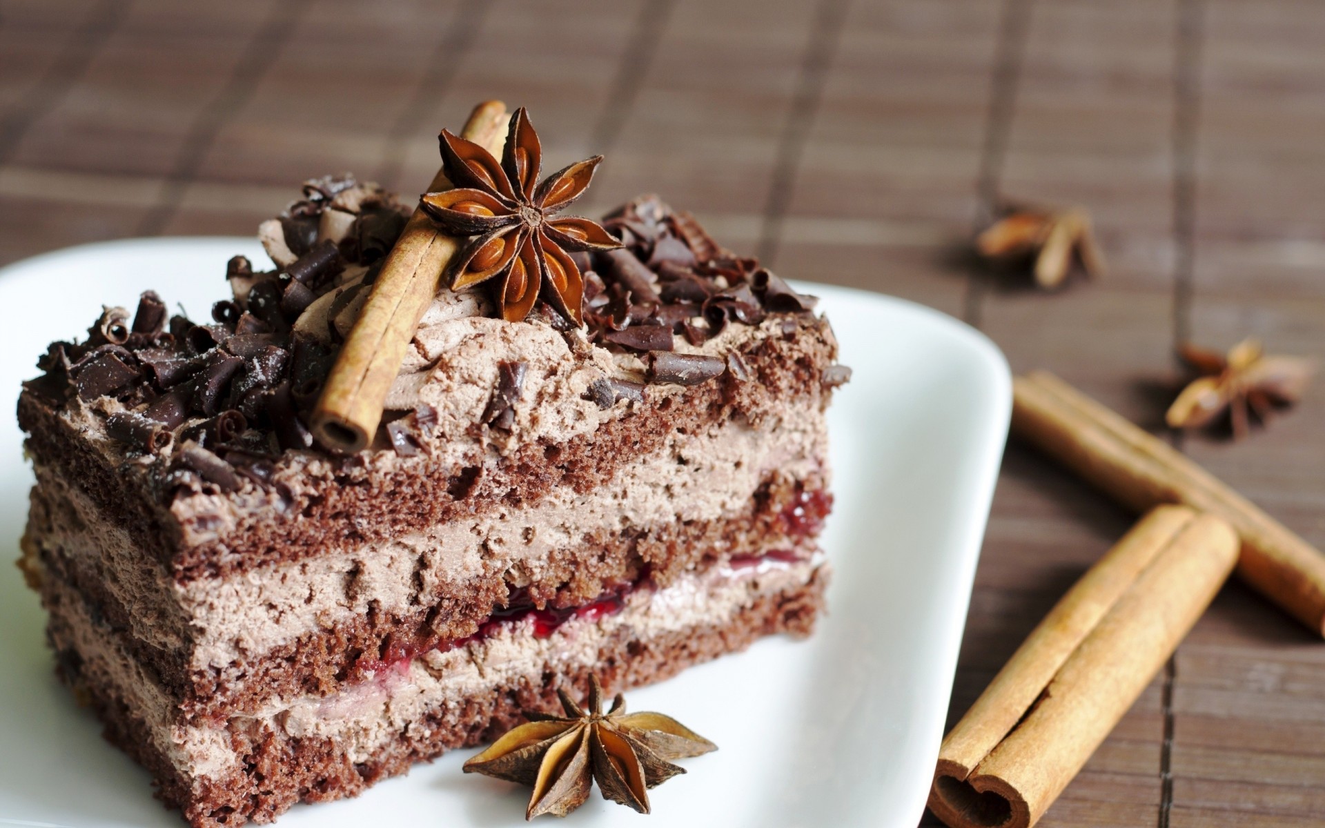anis chocolat gâteau crème épices cannelle