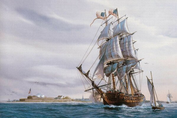 Image d un voilier naviguant sur l eau du port