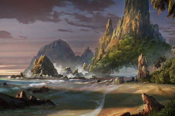 Roches des mondes fantastiques