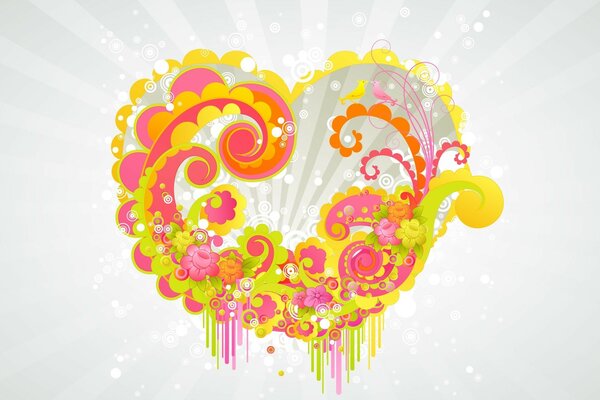Coeur abstraction sur le bureau