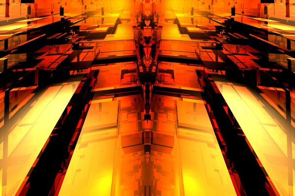 Fond d écran jaune-orange sur le thème fantastique