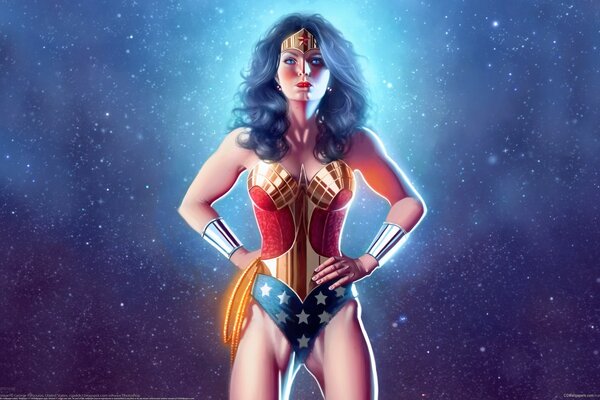 Super femme. super-héros. figure. Georges patsouras