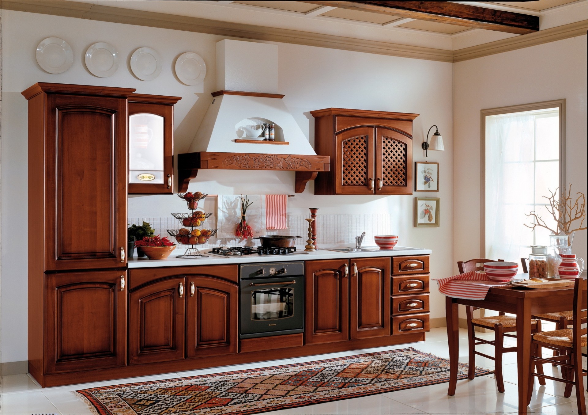 salon cuisine en bois design