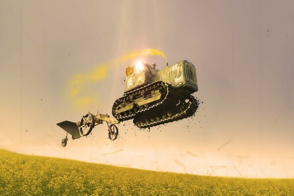 Technique dans le style d un tracteur volant