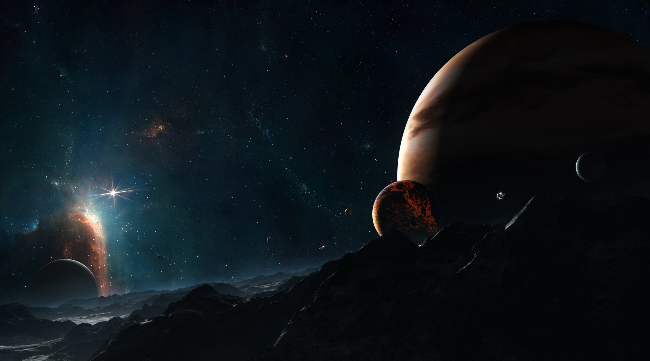 système stellaire autres mondes planètes lunes étoiles