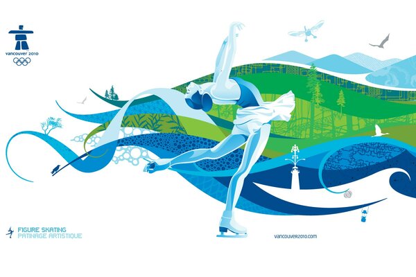 Image de patinage artistique aux jeux olympiques de 2001 à Vancouver