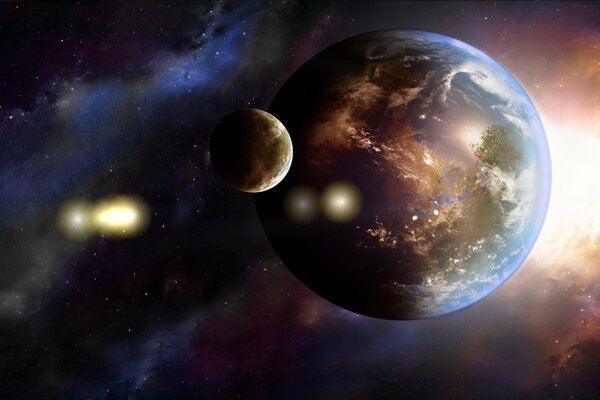 Vue de l espace sur la planète terre
