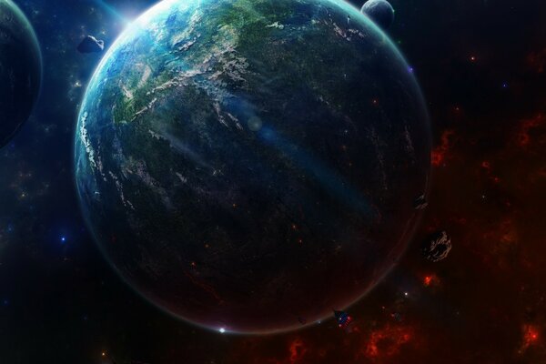 Planète Terre. Avenir. Astéroïdes. Débris spatiaux. Suivant. Planète verte. Vaisseau spatial. Lune