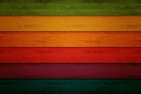 Barres de bois multicolores dans le style rétro