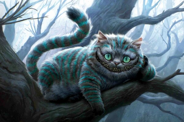 Chat du Cheshire du pays des Merveilles