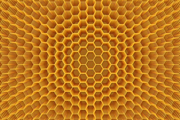 Ordinateur jaune vide nid d abeille