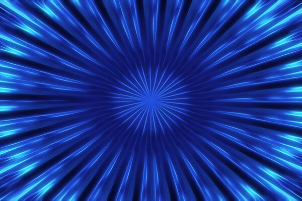 Les lignes bleues divergent de rayons