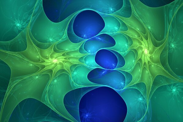 Abstraction sous la forme de méduses dans la mer