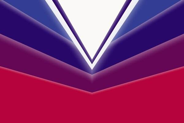 Abstraction des triangles et des coins de blanc rouge bleu et violet