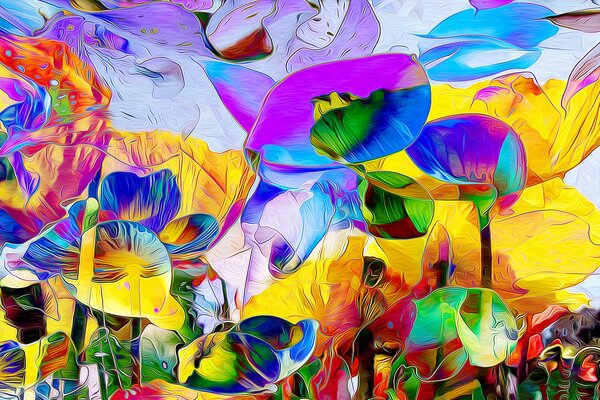 Pétales de fleurs colorés intéressants