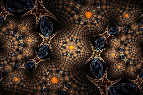 Motif symétrique en forme de fleur