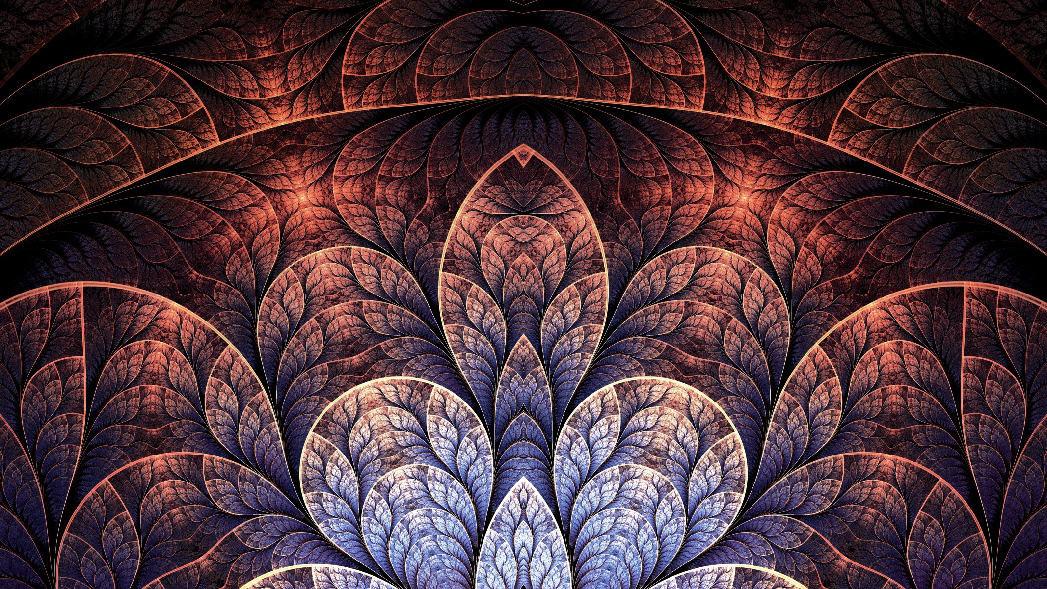 fractale art motifs lignes pétales