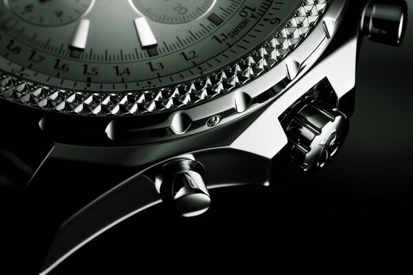 Montre Bentley en noir et blanc