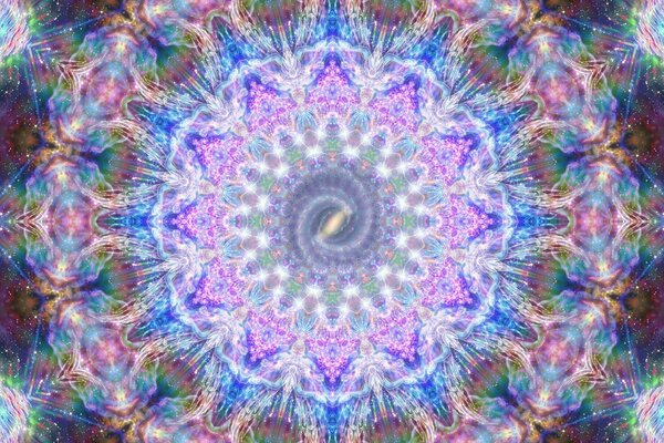 Abstraction Mandala à partir de motifs comme dans un kaléidoscope