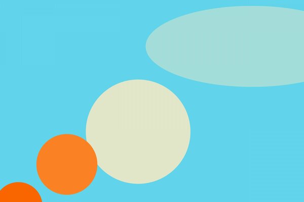Cercles sur fond bleu. Thème géométrique