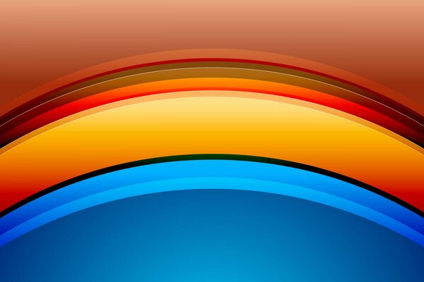 Lignes volumétriques multicolores en forme d arc-en-ciel