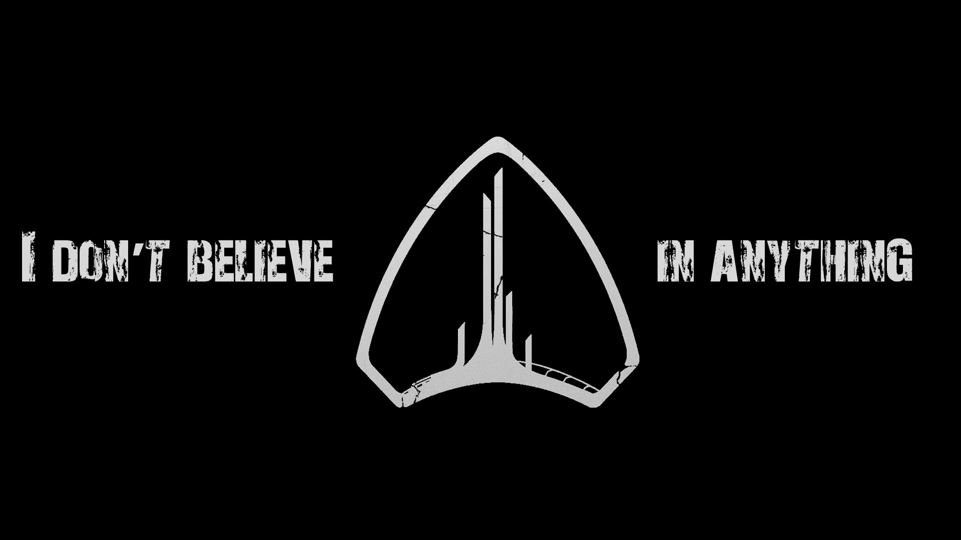 texte visage logo je ne crois en rien non-sens non-sens fissures brink