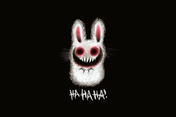 Rire du lièvre sinistre dans la figure