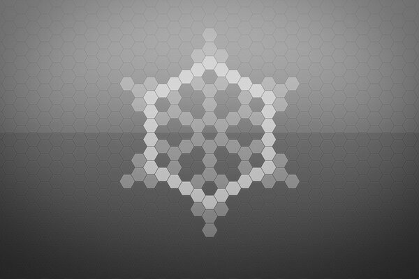 Motif abstrait de flocons de neige sur fond gris