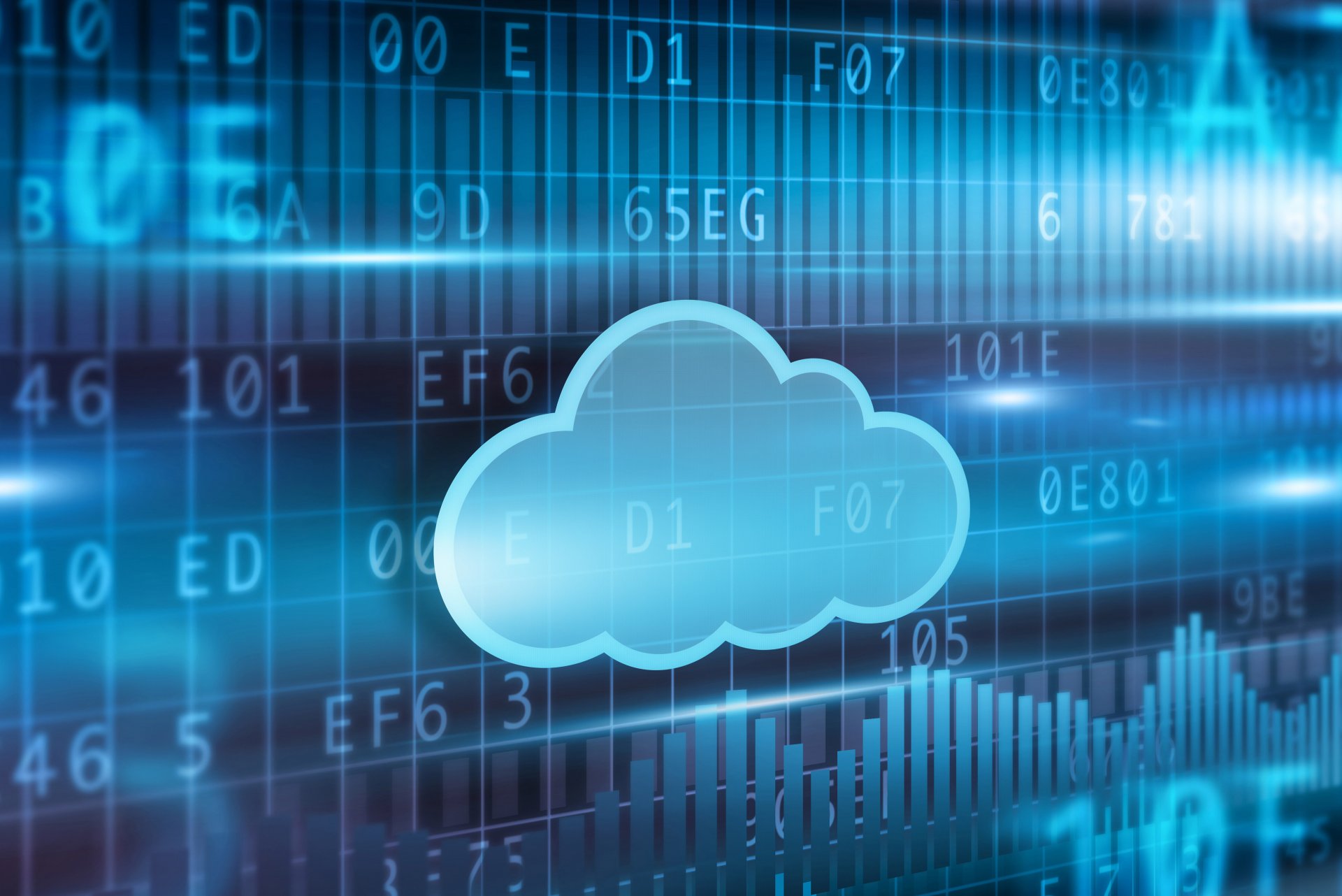 salut-technologie la technologie internet cloud stockage information sécurité global service opérationnel analyse cyberespace flou bokeh fond d écran