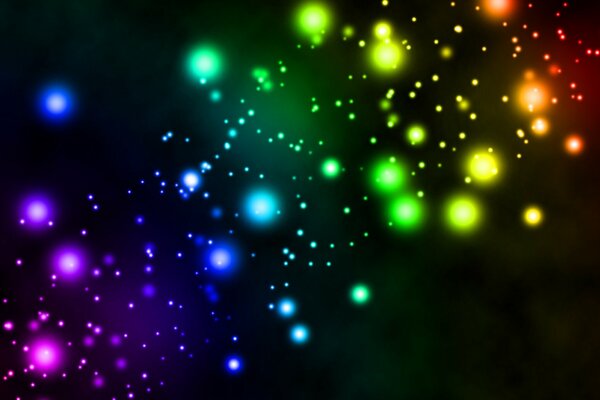 Fond de lumières en forme de boule de couleur