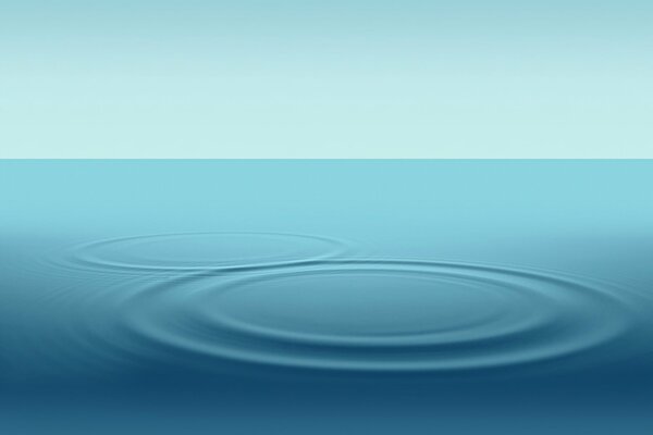 Cercles sur l eau créant des ondulations