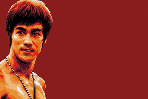 Dessin du légendaire Bruce Lee